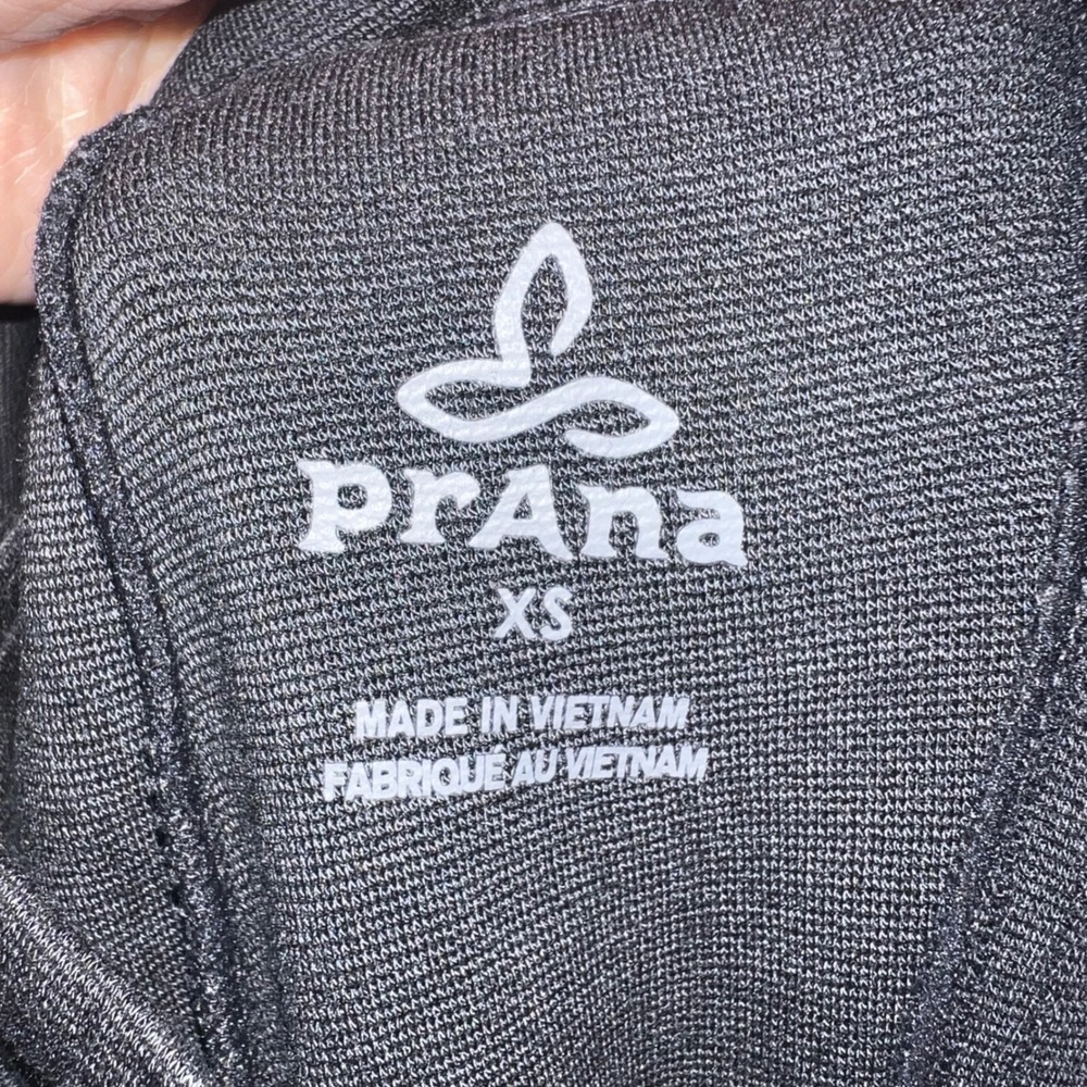 prAna Leggings Women XS Black Textured Ribbed High Rise Split Hem Pants NWT - Picture 7 of 8
